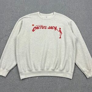 Travis Scott Cactus Jack McDonald's Sweatshirt Men's Large Gray Fleece Pullover